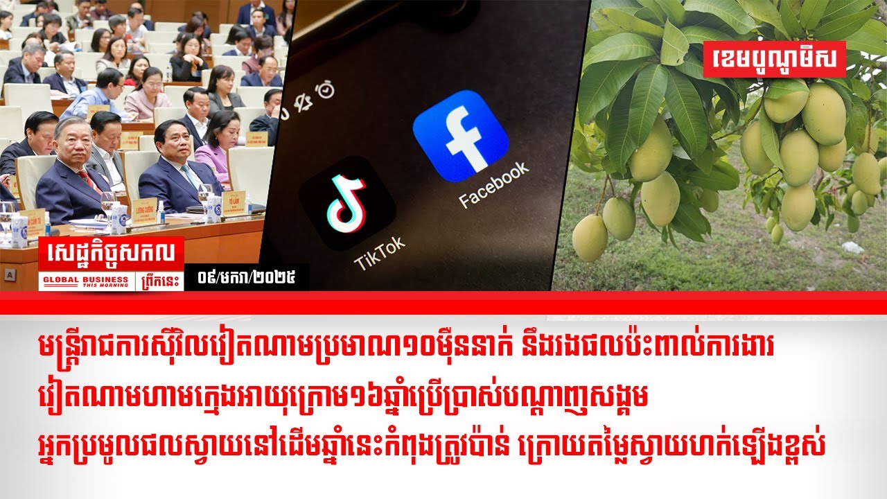 ផ្សាយផ្ទាល់ព័ត៌មានសេដ្ឋកិច្ចសកលព្រឹកនេះ០៩/មករា/២០២៥