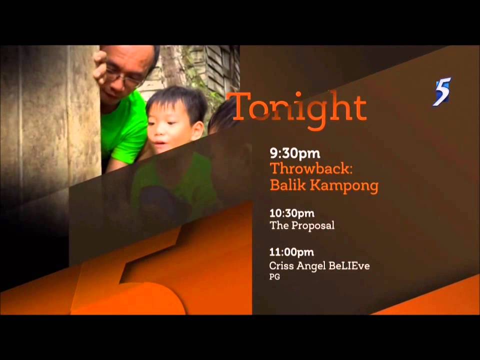 (15 March 2015, 9:30 pm) MediaCorp Channel 5 - Continuity to Throwback: Balik Kampung