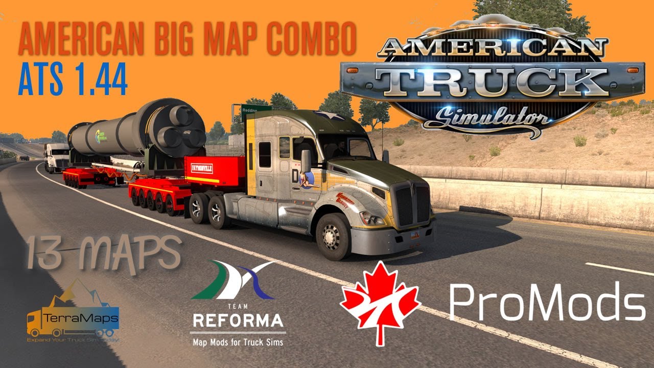 American Truck Simulator: 1.45 promods v.1.2.1 Montana Expansion