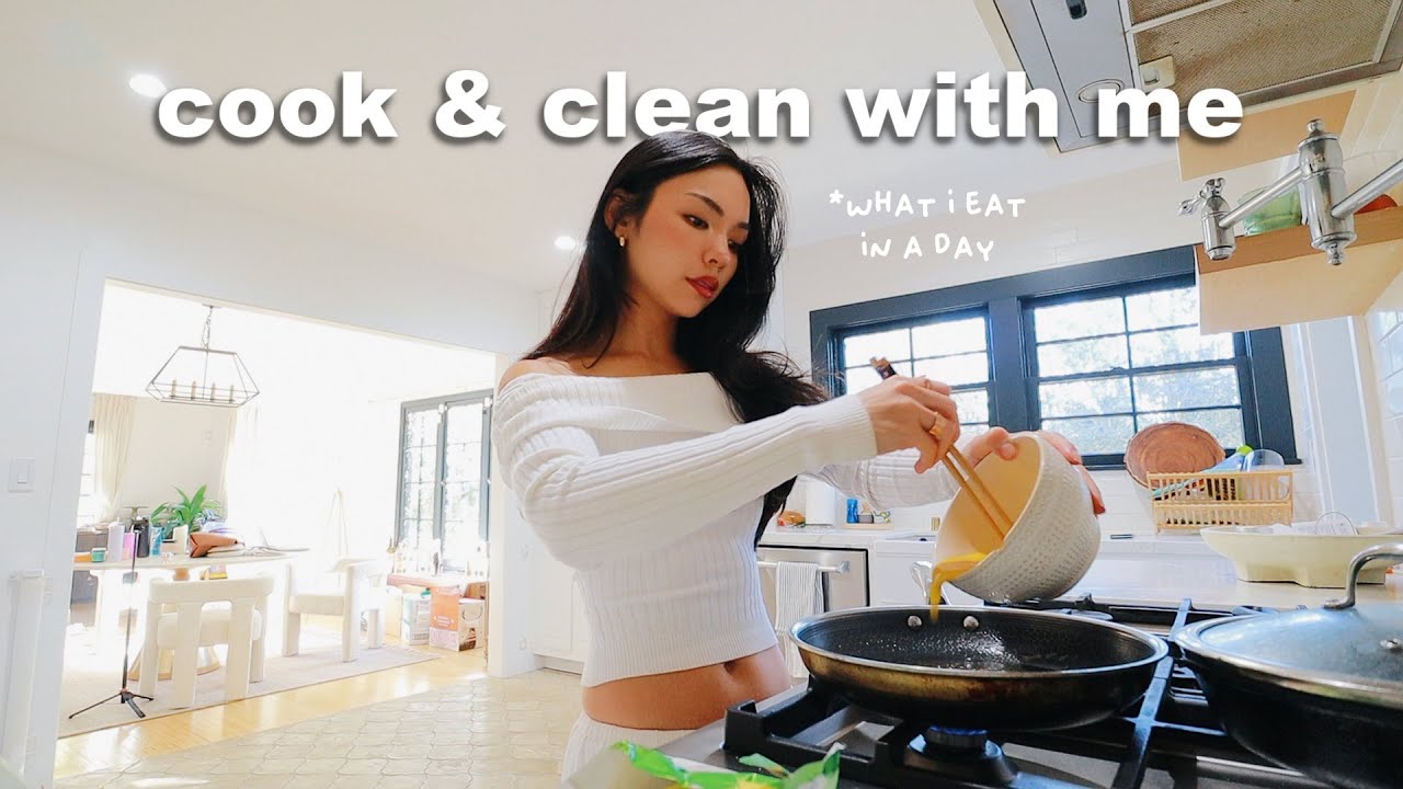 come COOK & CLEAN with me for a day (day 12 of becoming a clean girl)