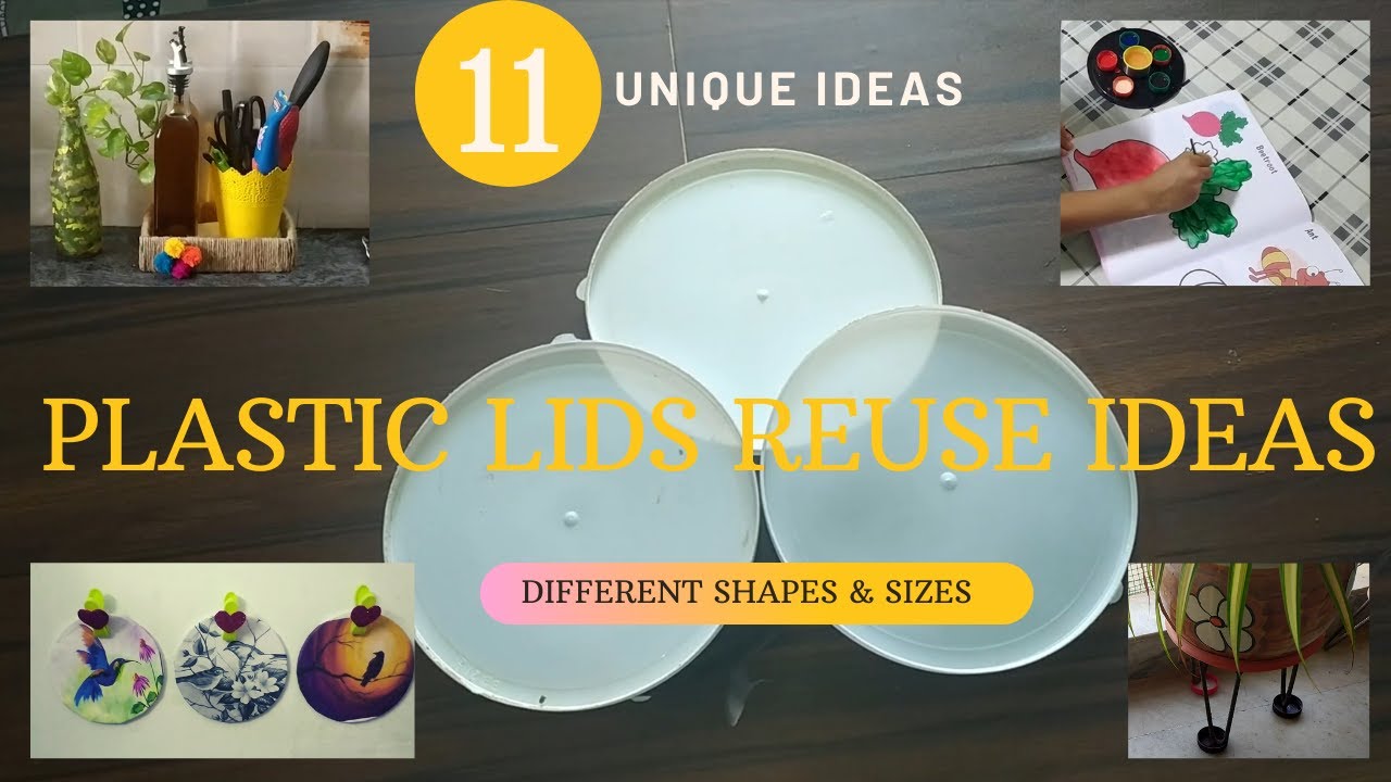 How To Reuse Discarded Plastic Lids of Different Size & Shapes-11Unique Ideas to Recycle PlasticLids