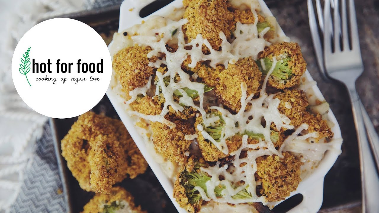 vegan white truffle mac & cheese with broccoli nuggets | RECIPE?! ep #22 (hot for food)