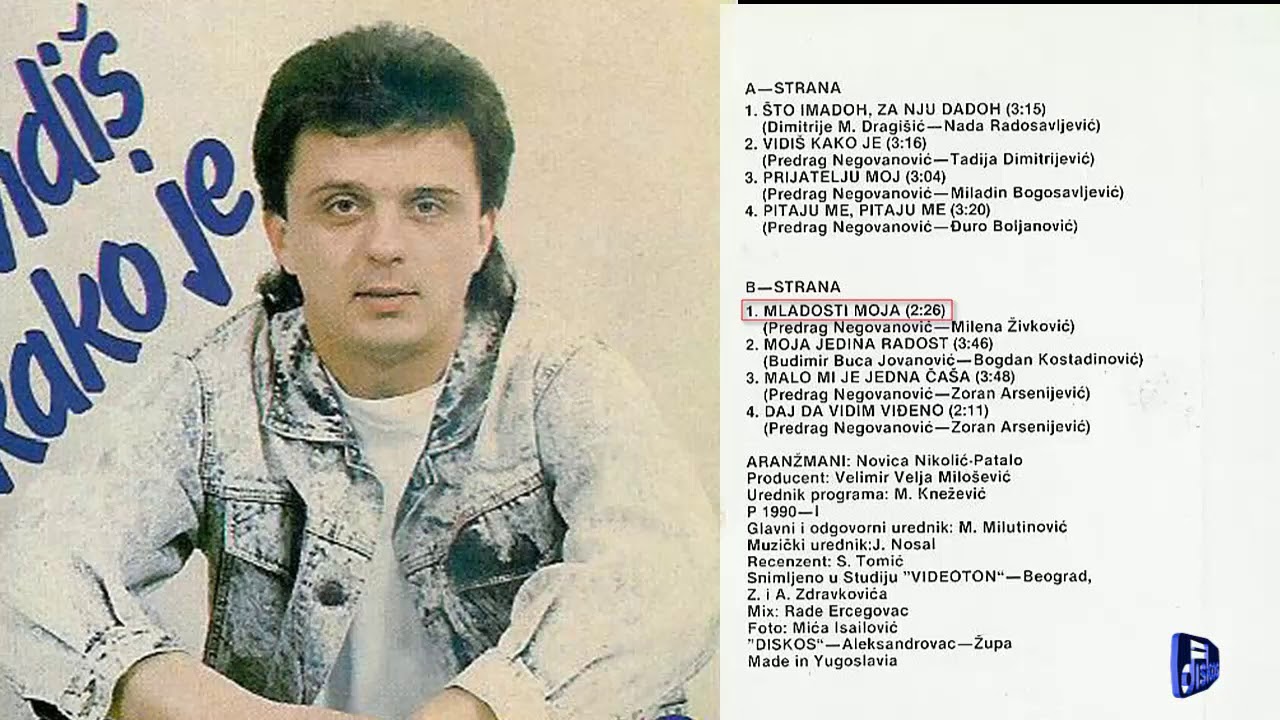 Milenko Zivkovic - Mladosti moja - (Audio 1990)
