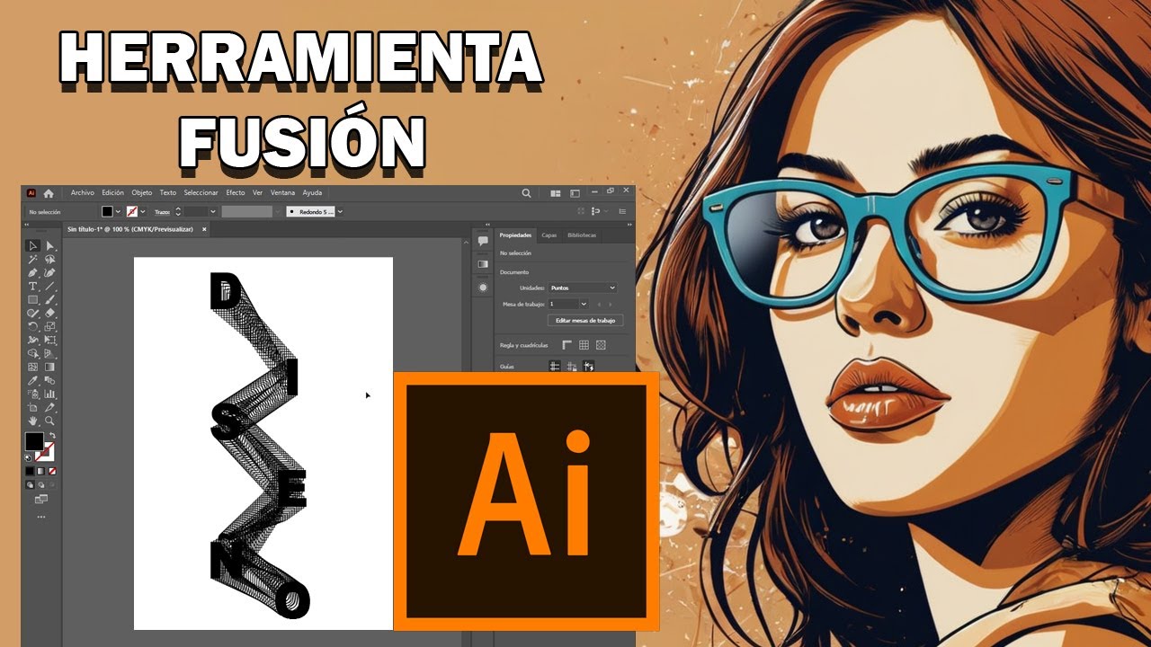 Herramienta Fusión en Adobe Illustrator (TUTORIAL)