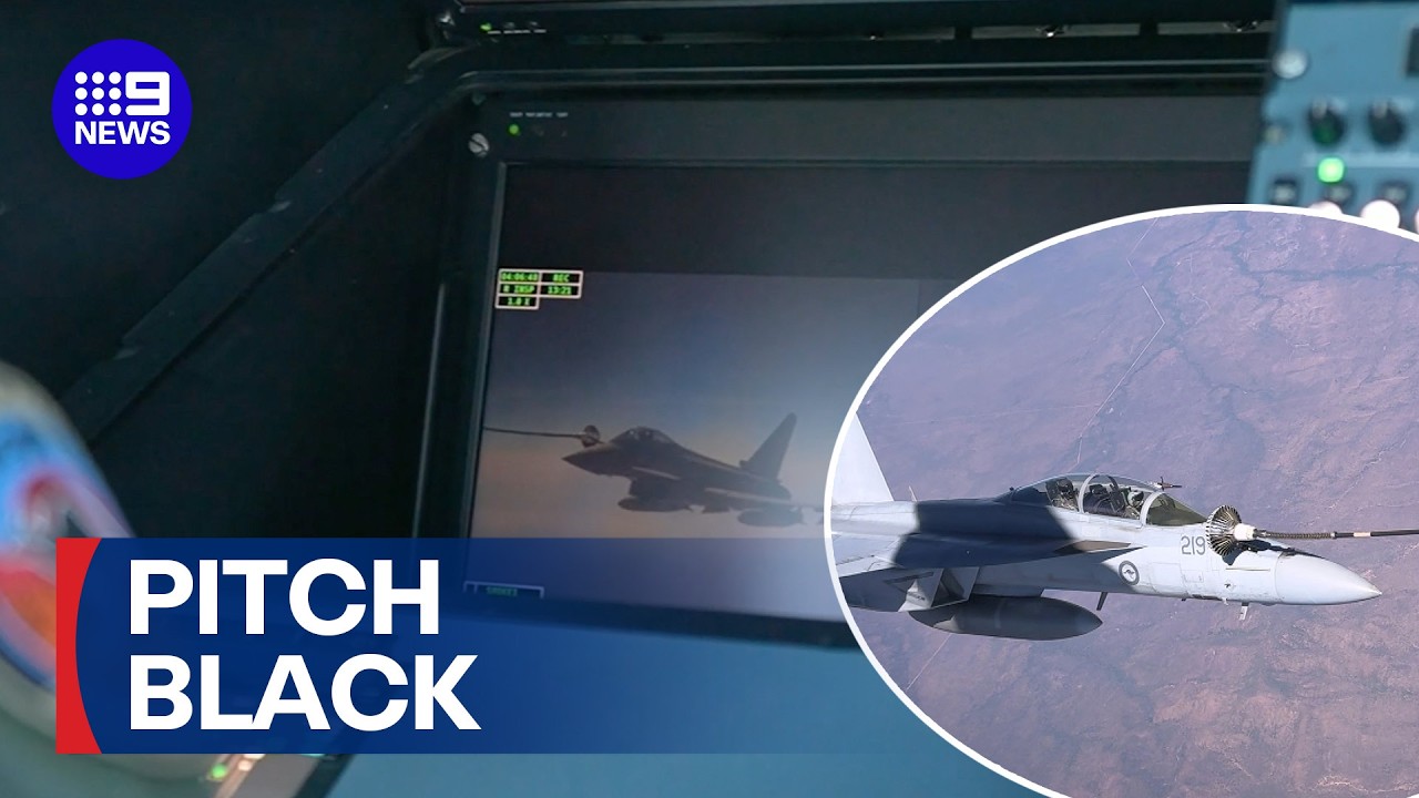 Keeping fighter jets in the sky with large-scale military operation | 9 News Australia