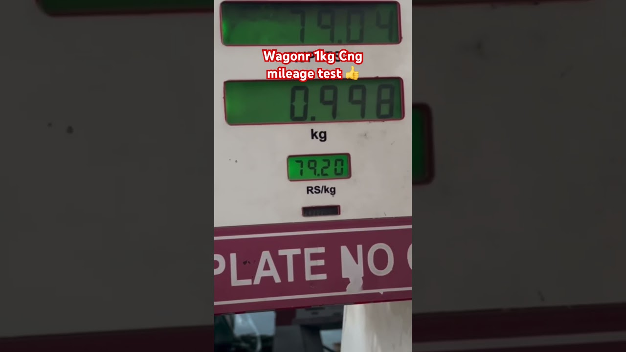 Wagonr 1kg cng mileage test 👍 #1kgcngtest.