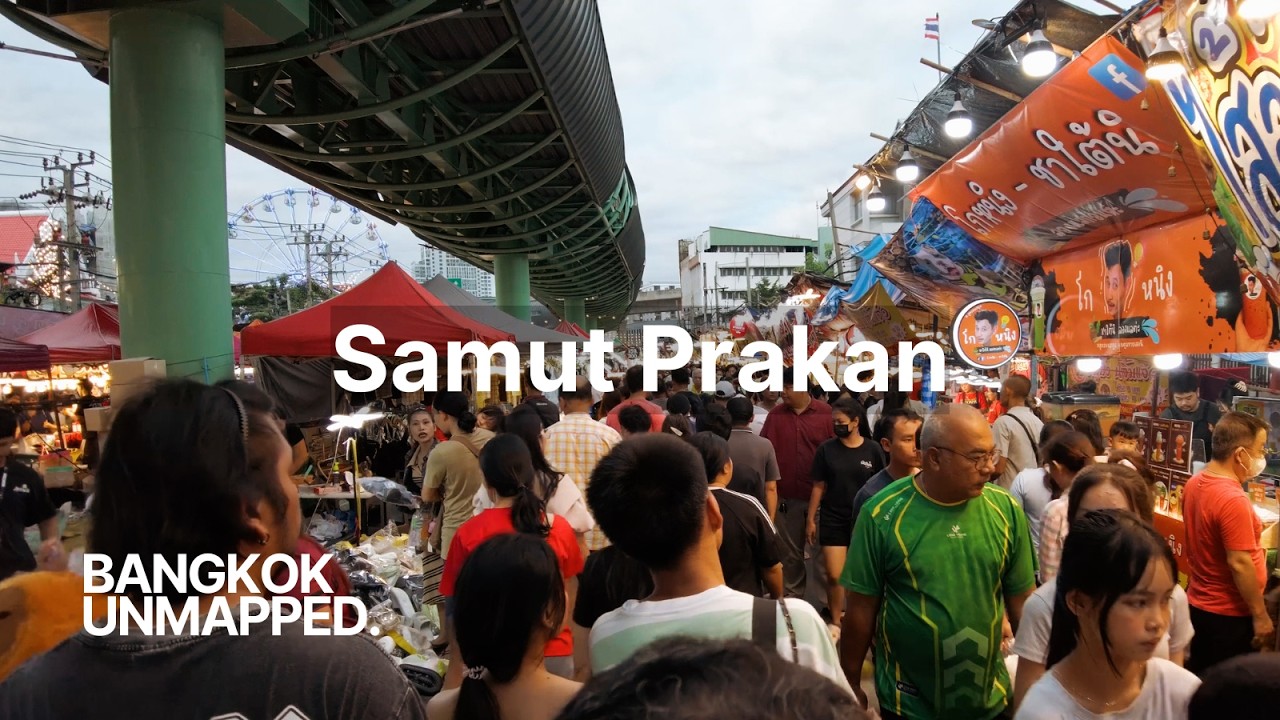 Temple Festival Near Bangkok You&rsquo;ve Never Seen | Night Walk 4K | Phra Samut Chedi Temple Festival