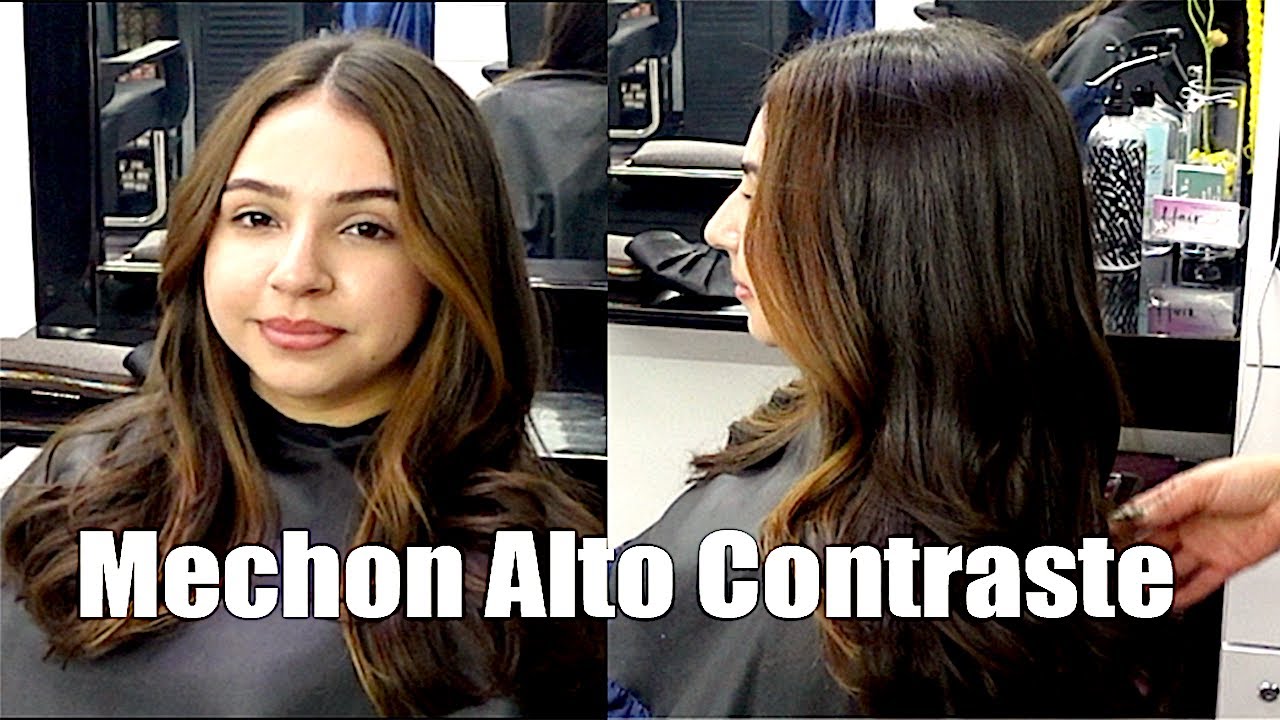 Como Hacer El Mechon De Alto Contraste Color Caramelo Paso a Paso | Money Piece Hair 2022