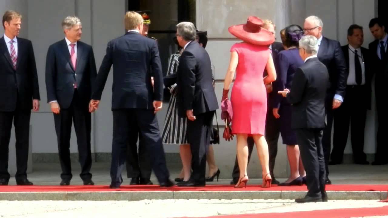 Wizyta niderlandzkiej Pary Królewskiej w Polsce. Powitanie  2014-06-24