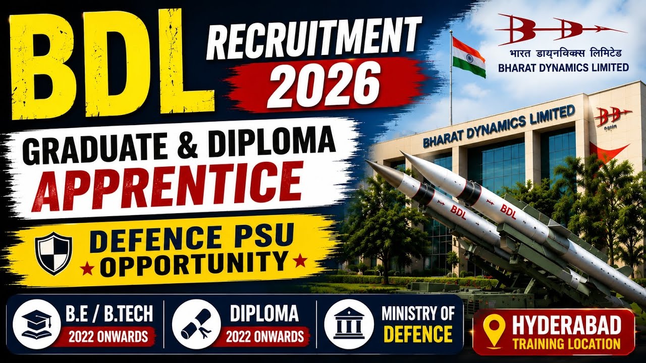 🚀 BDL Recruitment 2026 | Graduate & Diploma Apprentice | Defence PSU అవకాశం | తెలుగు |