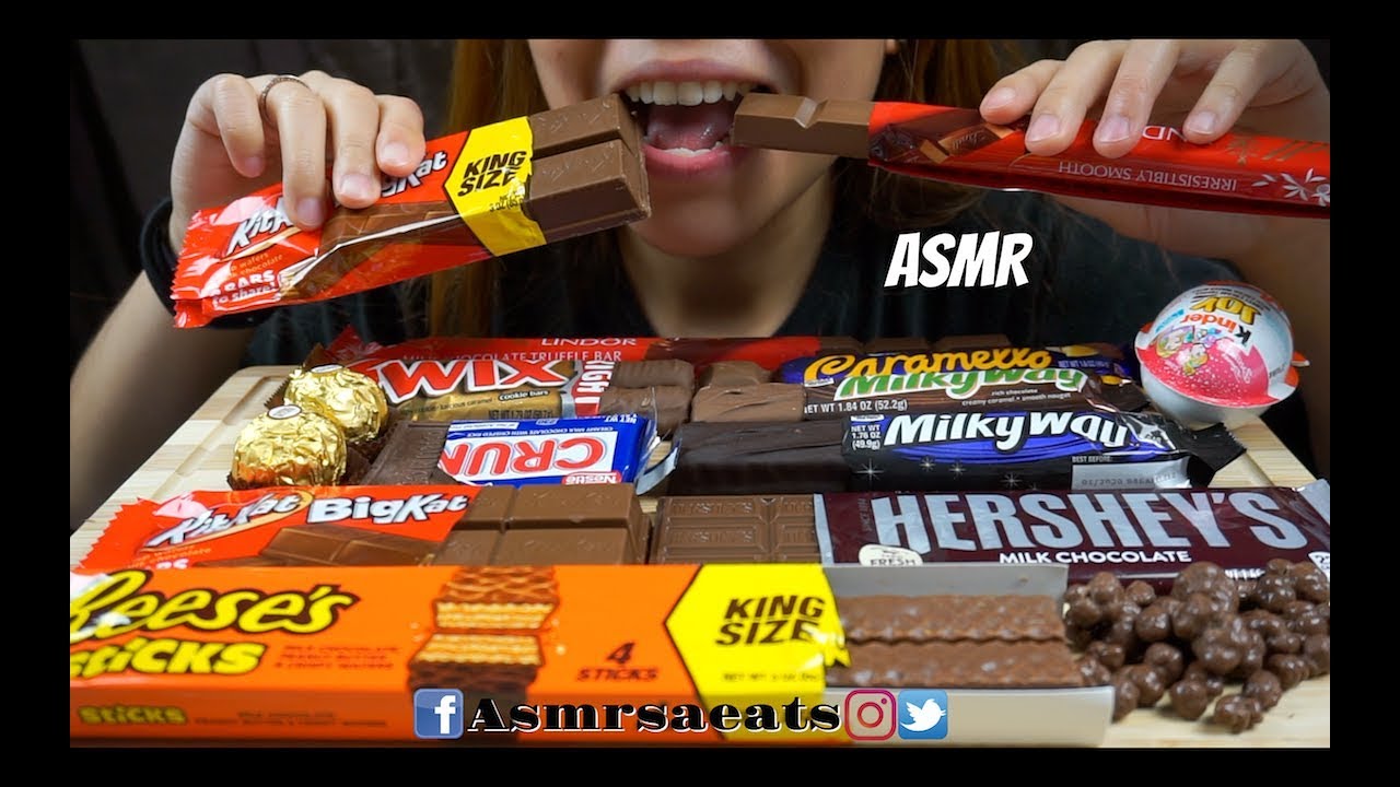 Asmr Chocolate Candy Bars & Sweets (CHOCOLATE HEAVEN) No talking | Asmr S.A Eats