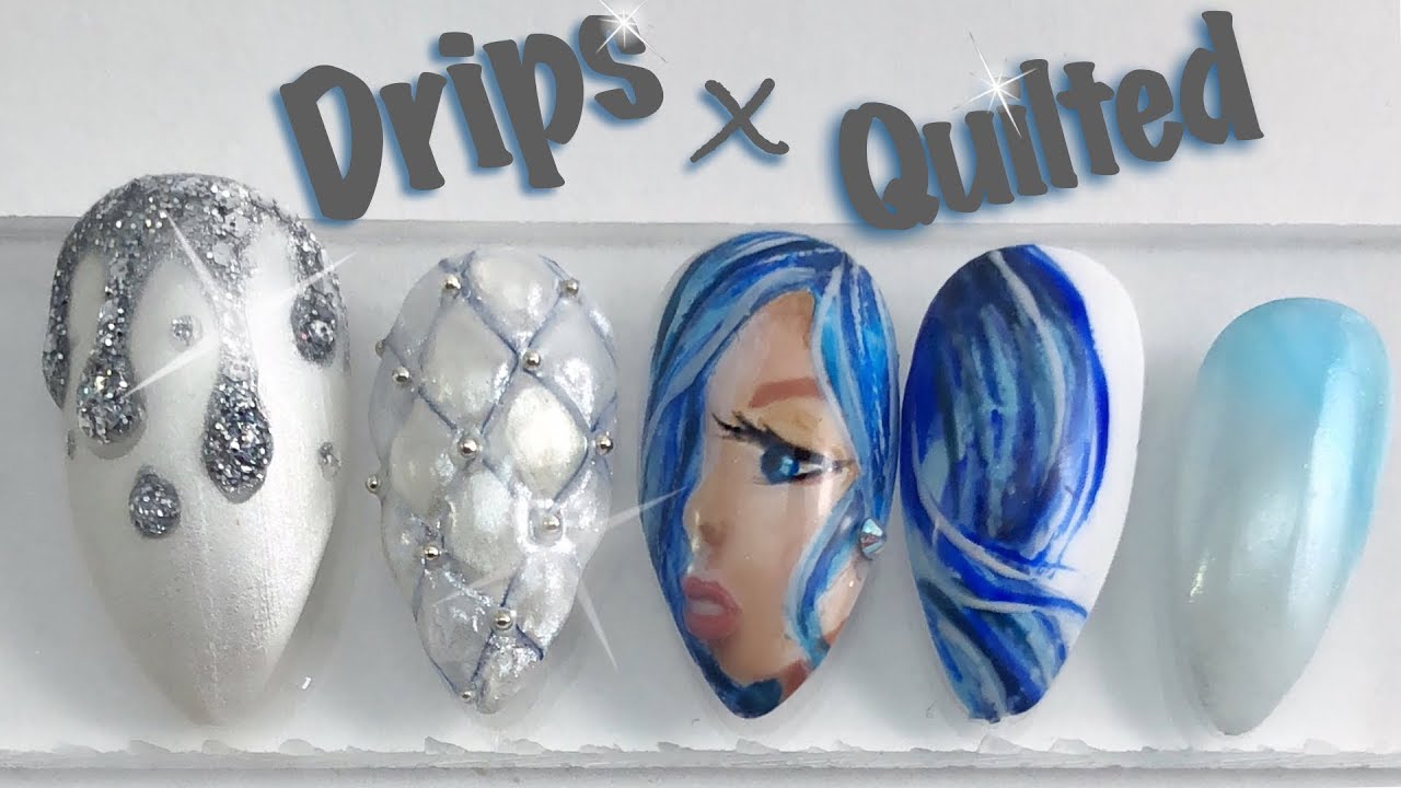 Quilted x Drips Nails | Gel Nails | Tutorial