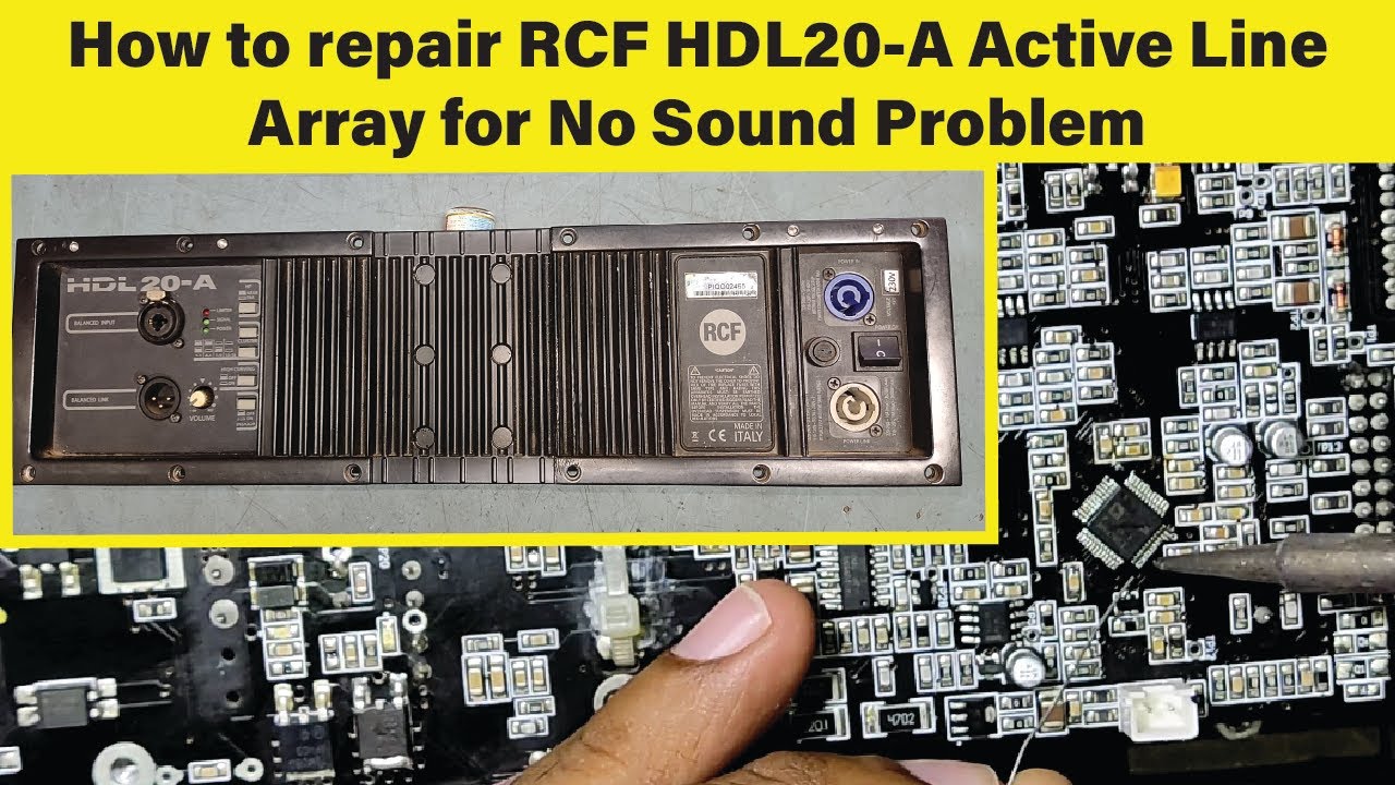Как отремонтировать активный линейный массив RCF HDL20-A при отсутствии звука #repairingrcfhdl20a