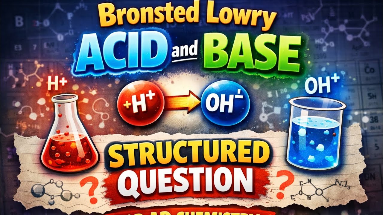 BRONSTED LOWRY ACID AND BASE | STRUCTURED QUESTIONS | AP CHEMISTRY 