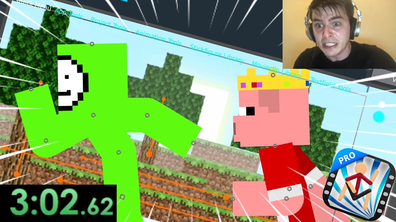 🔴ANIMATION SPEED RUN - Dream & Technoblade (Stick Nodes Minecraft Animation)