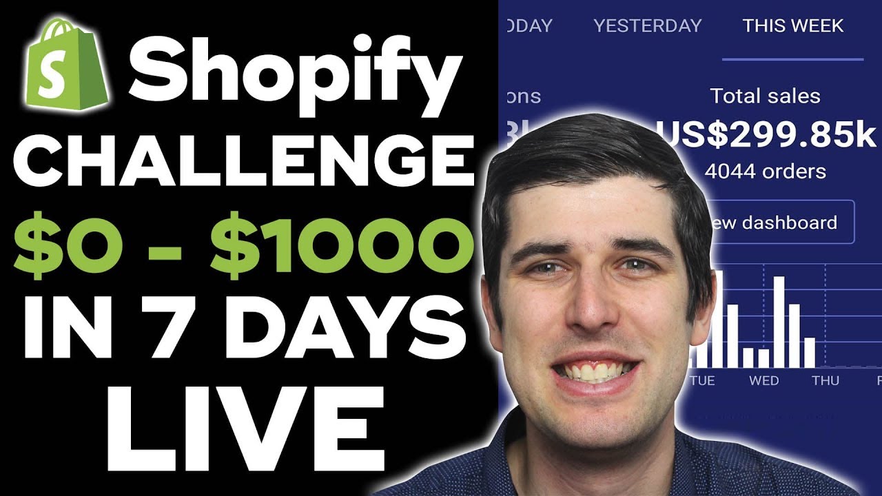 (Day 1) SHOPIFY CHALLENGE: NEW STORE FROM $0 TO $1,000 IN 7 DAYS STEP-BY-STEP | SHOPIFY CASE STUDY