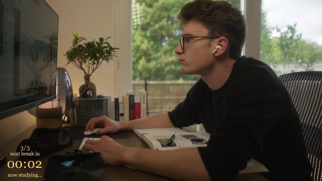5-HOUR | Study With Me | No music, Deep work, Two breaks