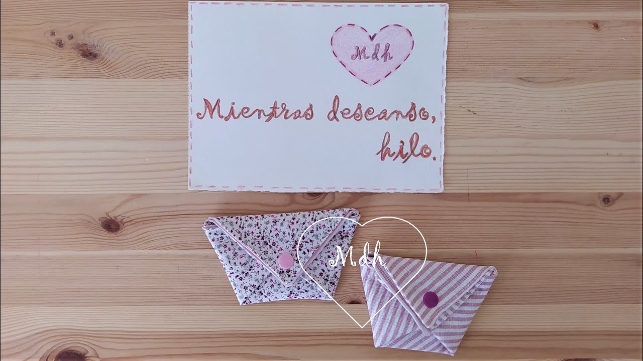 17.Monedero Origami de tela sencillo y fácil.