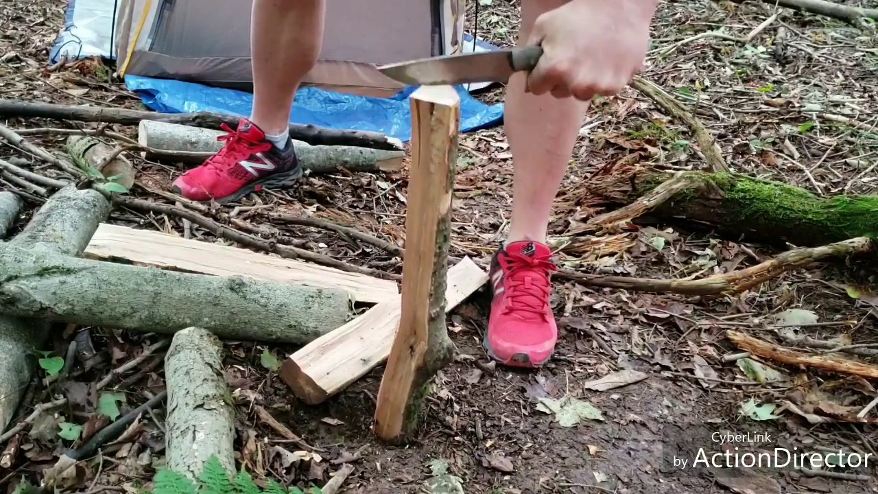 PLSK1 BY BATTLE HORSE KNIVES TIP TEST (MOUNTAIN MAN TOUGH)