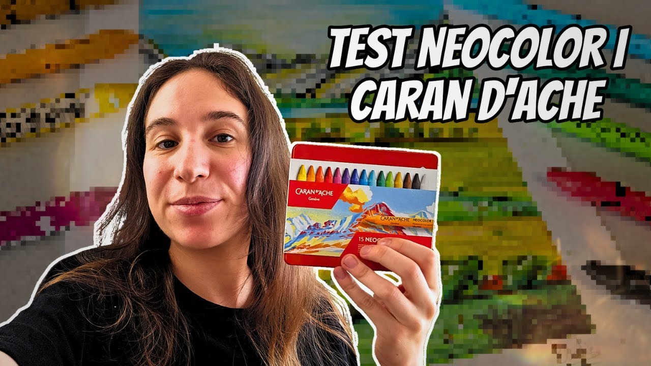 Je TESTE les PASTELS GRAS à la CIRE NEOCOLOR 1 Caran d'Ache