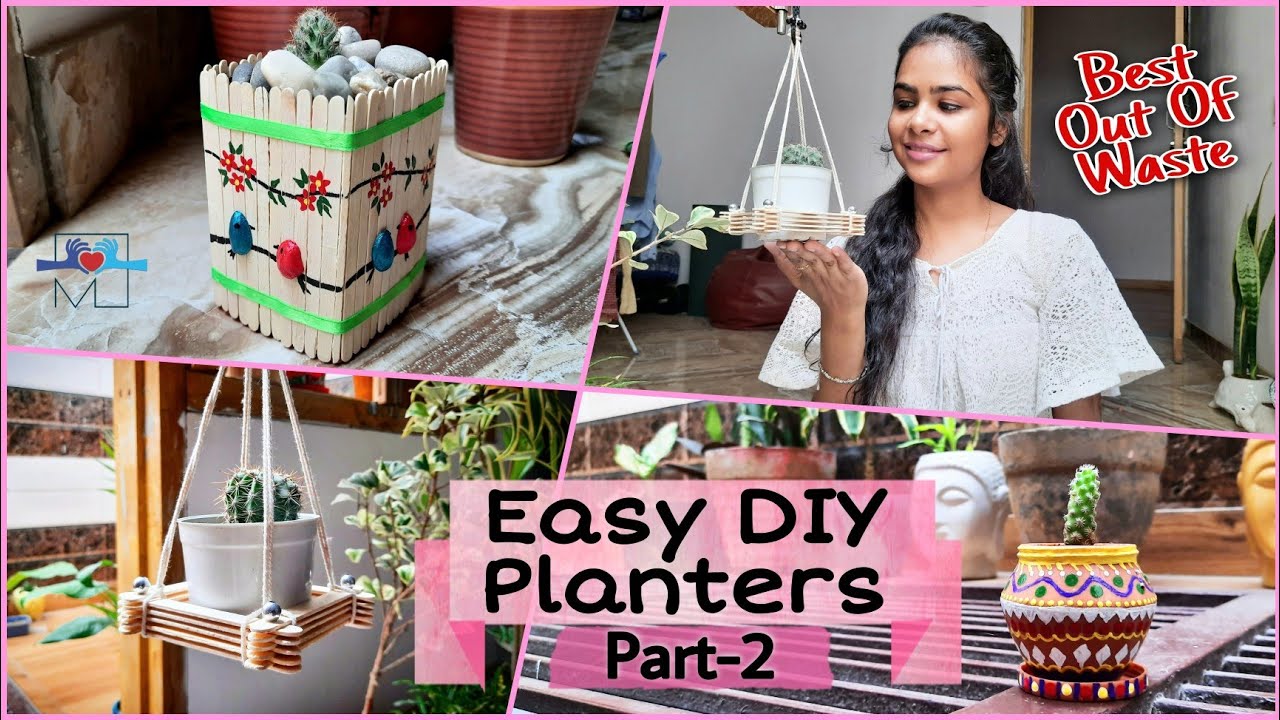 Easy Planters From Waste Materials | Best out of waste | DIY  | Garden decor ideas