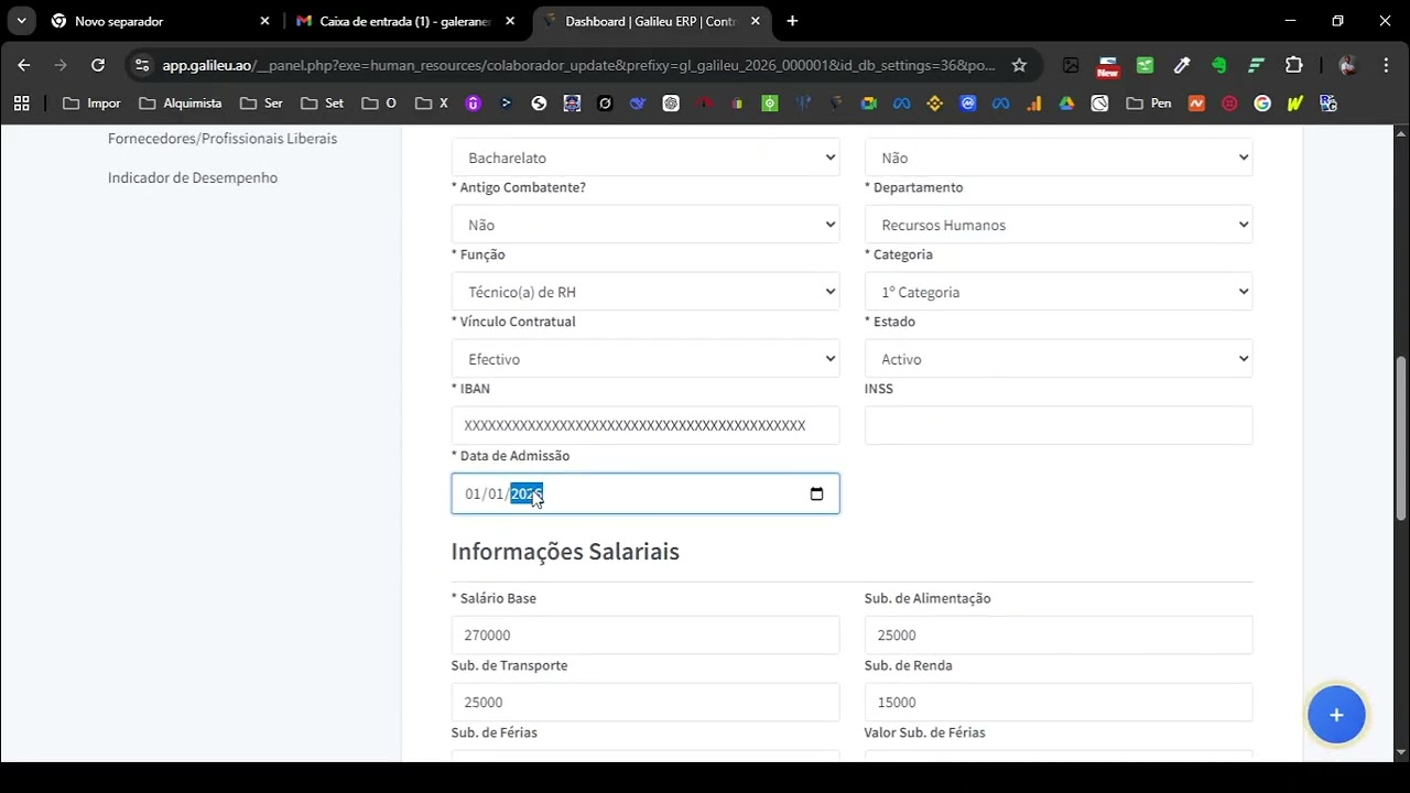 04 - Recursos Humanos parte 03 - Galileu ERP