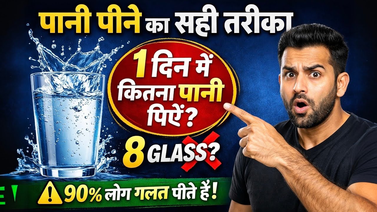 💧 पानी पीने का सही तरीका | 1 दिन में कितना पानी पिएं?😱
