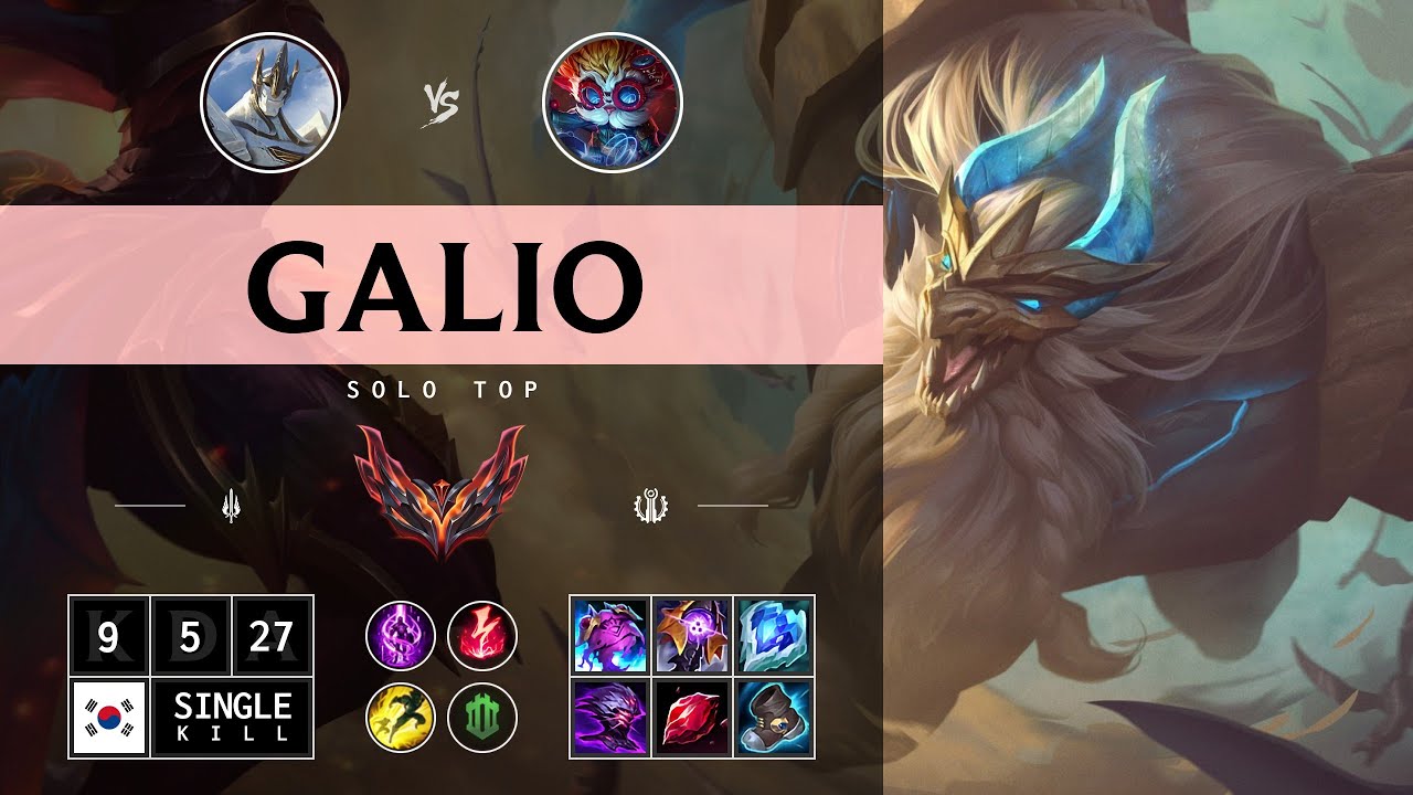 Galio Top vs Heimerdinger - KR Grandmaster Patch 14.13