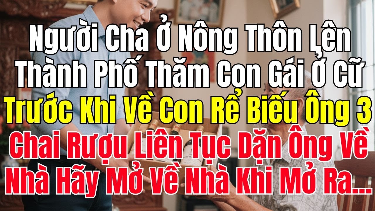 Người Cha Ở Nông Thôn Lên Thăm Con Gái Ở Cữ Trước Khi Về Con Rể Biếu Ông 3 Chai Rượu Liên Tục Dặn Về