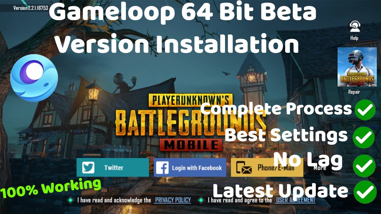 New Gameloop 64 Bit Complete Installation | No Lag | Best Settings | Latest Update | 100% Working