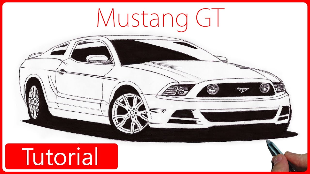 COMO DESENHAR CARROS: Mustang GT