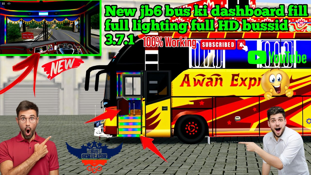  New sirkandi bus dashboard file full HD full lighting free link bussid 3.7.1 ki bus simulator 