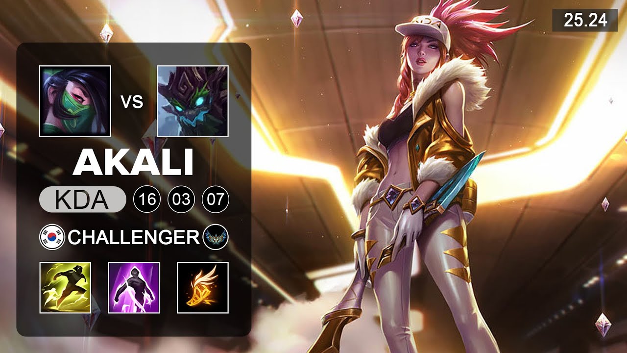 Akali vs Maokai Mid - KR Challenger - Patch 25.24 Season 15