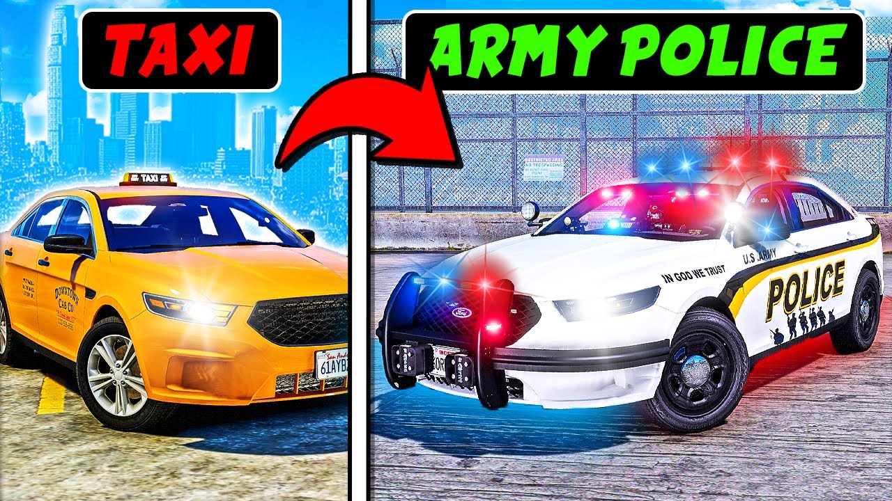Converting CIVILIAN Cars to MILITARY POLICE Cars in GTA 5!