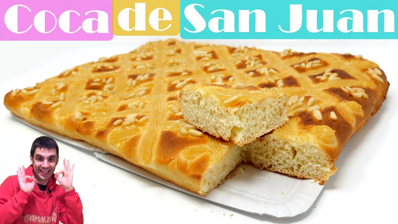 COCA de SAN JUAN.  😍😋 Fácil y rico BRIOHE con CREMA PASTELERA Receta # 486