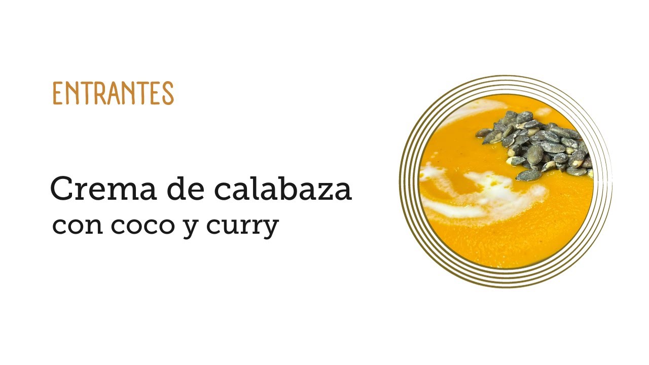 Crema de calabaza, coco y curry