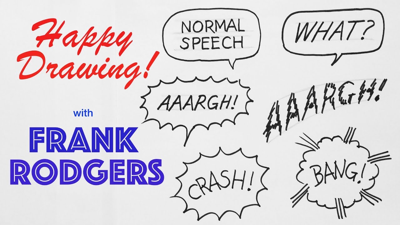 How to draw Basic Comic Effects #1 - Lettering and Speech Bubbles - Live with Frank Rodgers