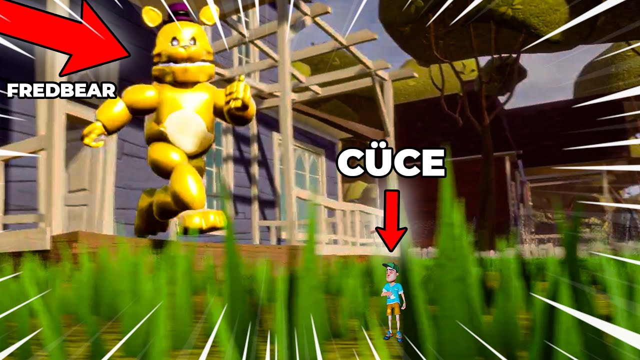CÜCE OLARAK FREDBEAR'DAN KAÇMAK.. | Hello Neighbor Mod
