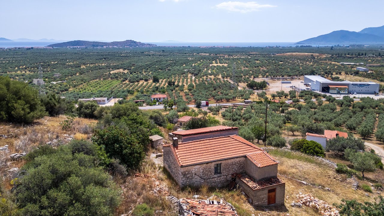 Detached House For Sale with panoramic sea view in Kato Vervena, North Kinouria,Peloponnese, Greece