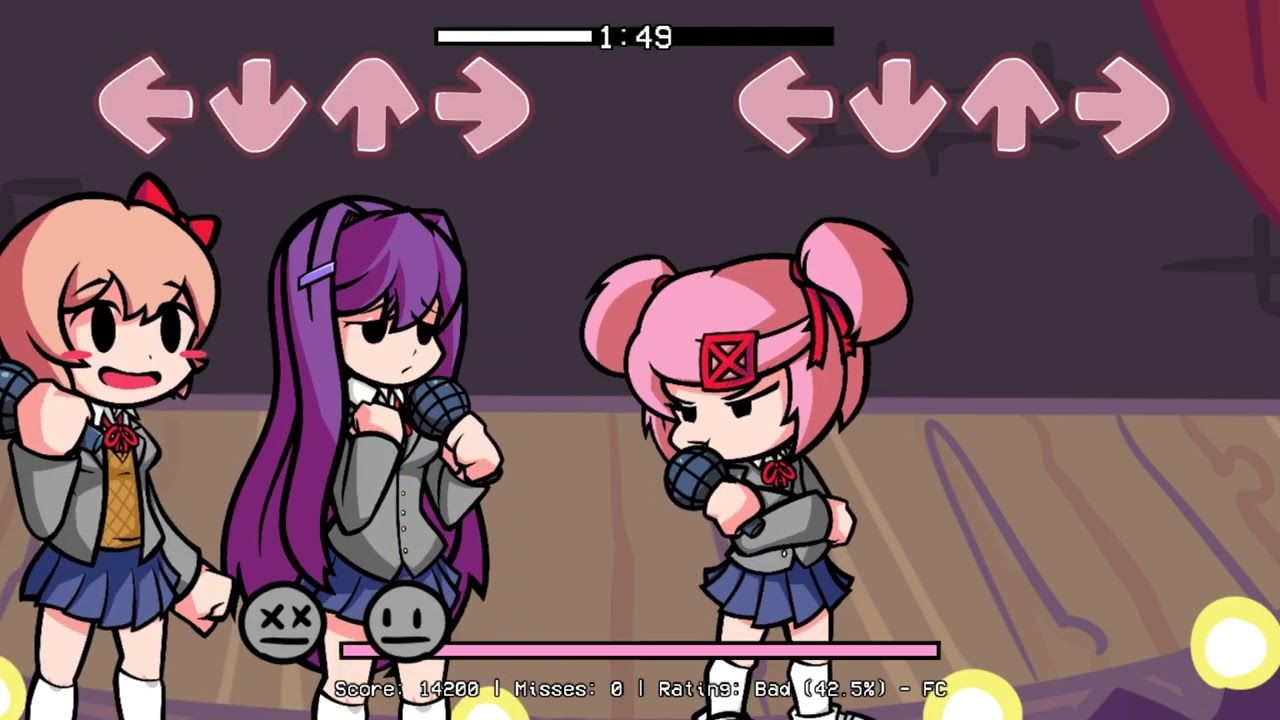 FNF: Doki Doki Forever версия ddto █ Friday Night Funkin' – моды █
