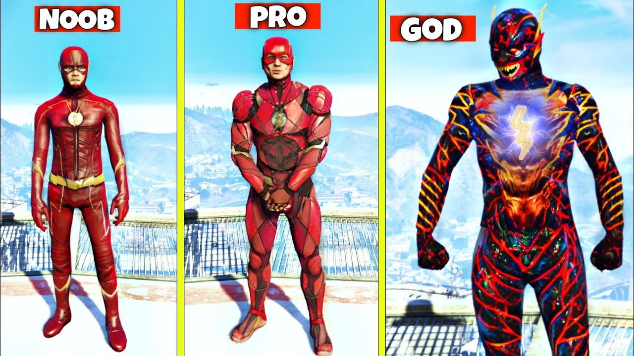 Upgrading NOOB FLASH Into THE GOD FLASH in GTA 5! ( GTA 5 MODS )