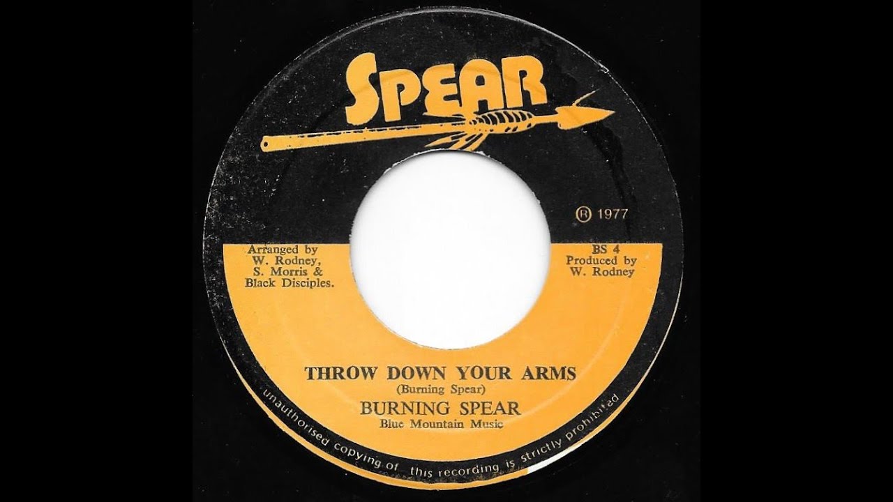 BURNING SPEAR ♦ Throw Down Your Arms/Version {SPEAR 7" 1977}