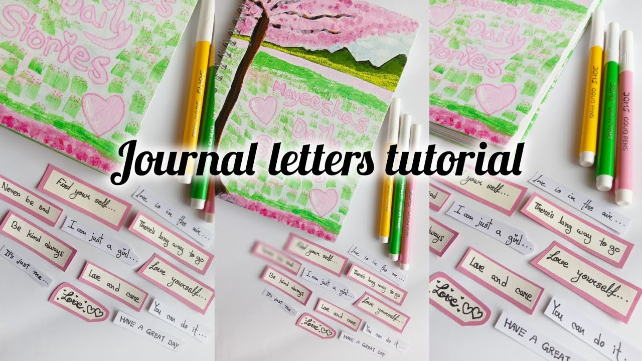 Journal letters tutorial 📒🌸🤍|| Journal tools🍂✨..#SimpleUS #journal #journaling #foryou #tutorials 
