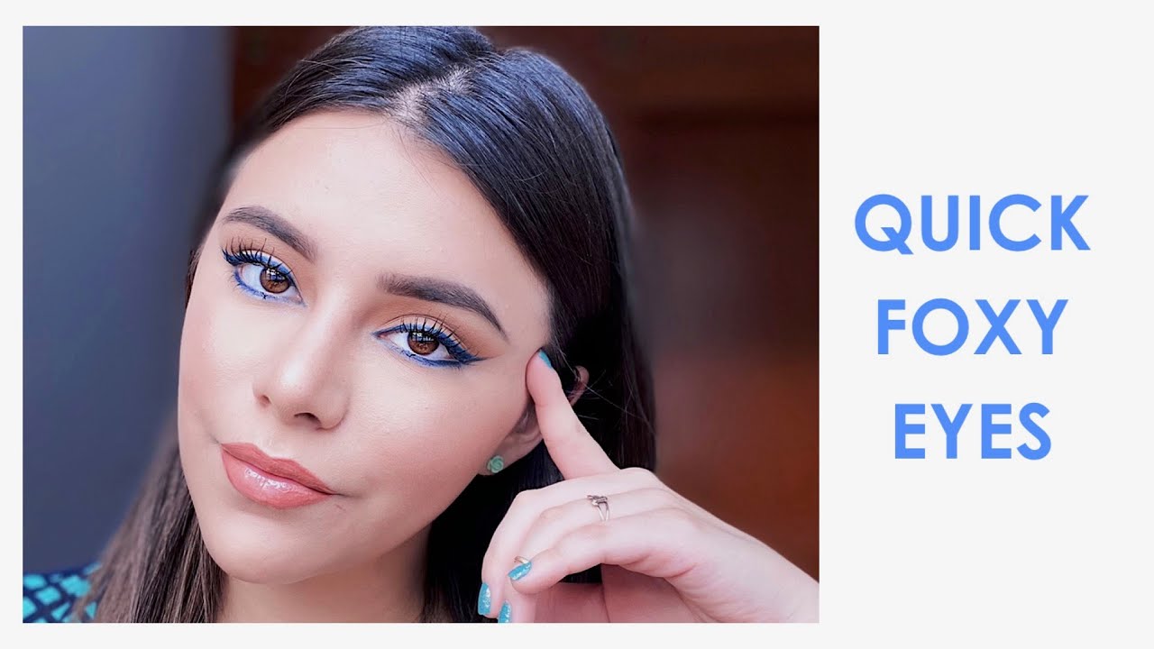 Delineado AZUL estilo FOXY EYE fácil !// Anel Flynn