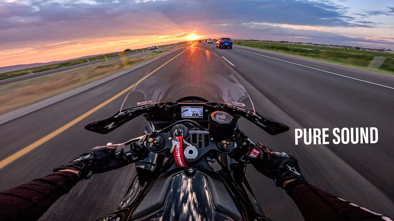 Yamaha R1 Sunset Ride | POV Pure Sound