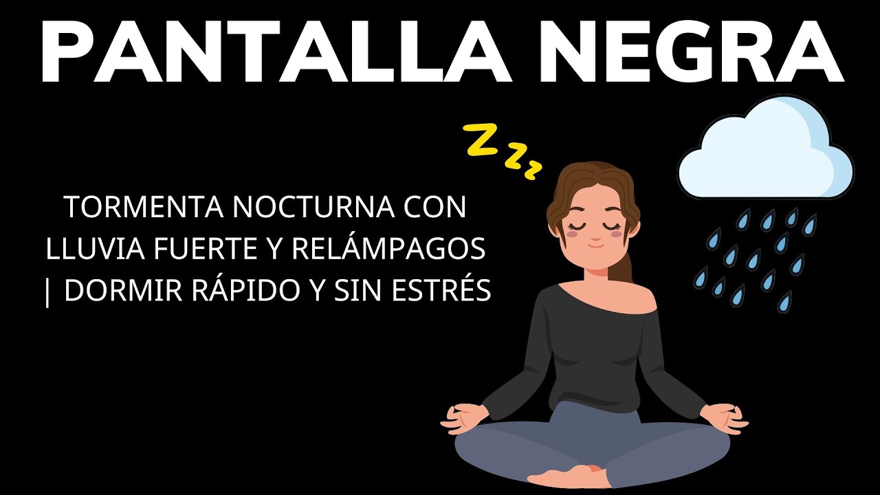 Tormenta Nocturna con Lluvia Fuerte y Relámpagos | Dormir Rápido y Sin Estrés