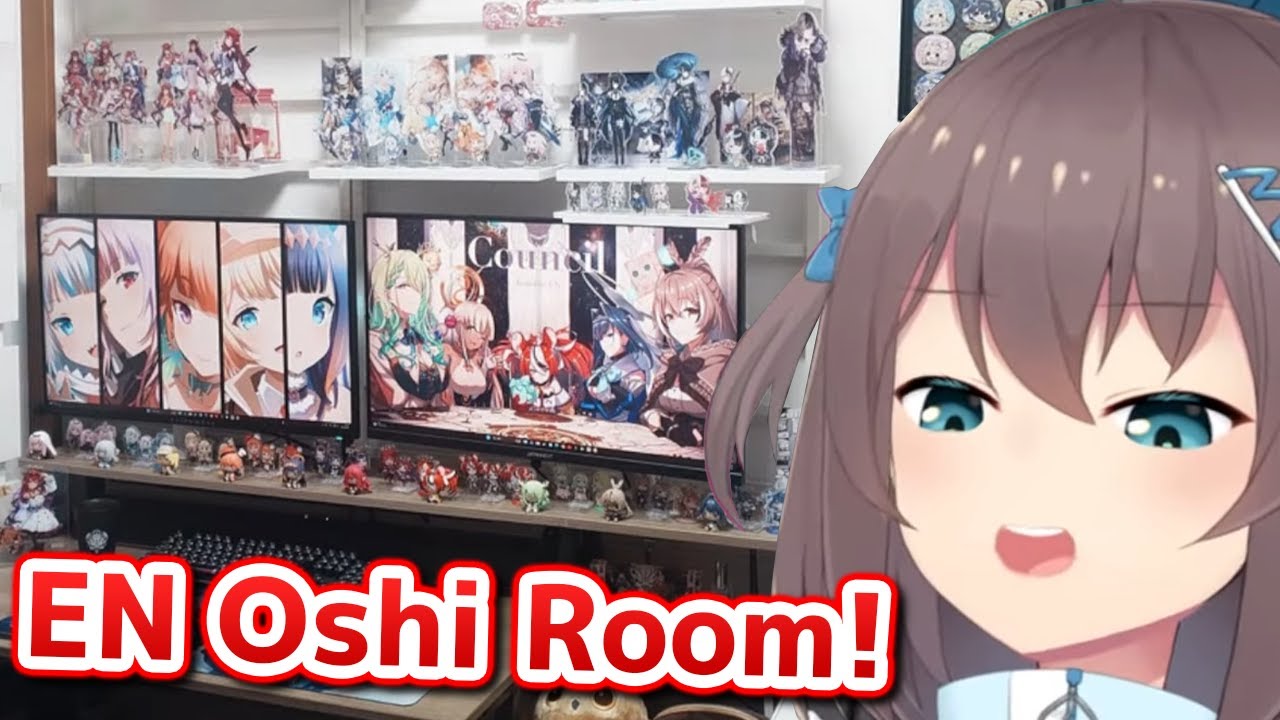 Matsuri gets impressed on EN Oshi room【Hololive】