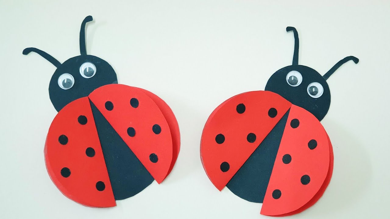 How to make easy Paper Ladybug/ ladybird | easy paper crafts