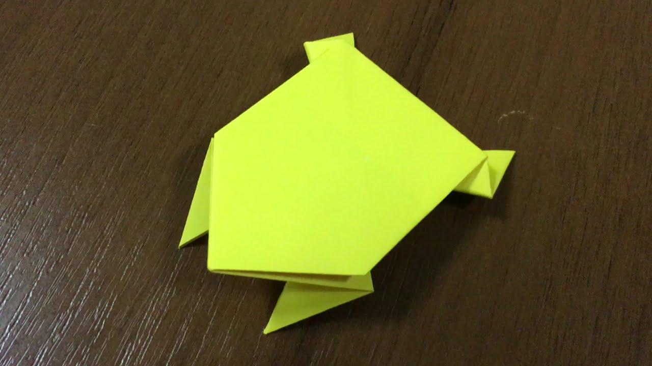 Hüpfender Origami FROSCH falten