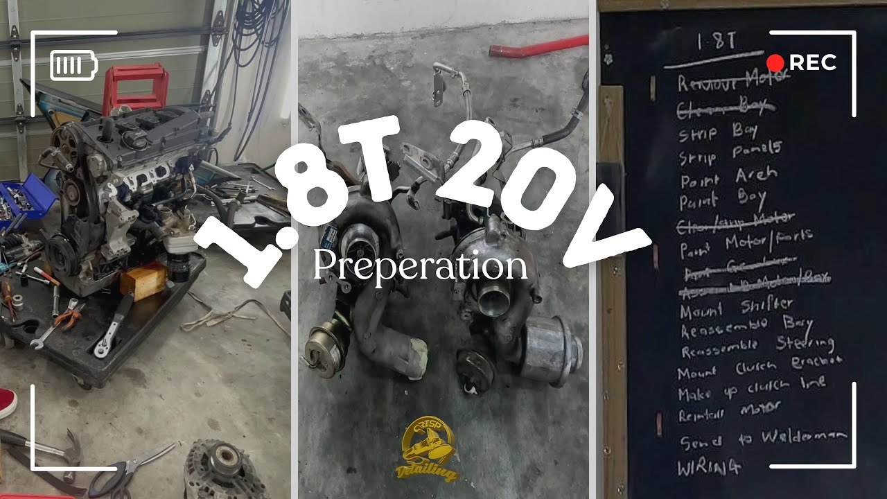 Lets get the 1.8t20v ready to install | K04-001 | DRD Mounts | Manual Tensioner | MK1 Build | EP13
